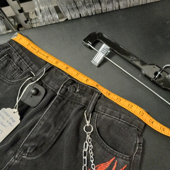 RAGE custom gothic babe OOAK vintage shorts! SOLD - Picture 8 of 9